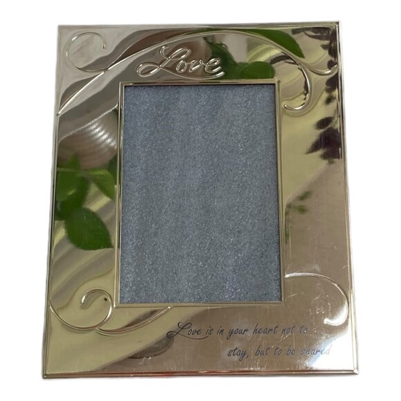 LENOX Memory Lane Love 5"x 7" Photo frame Silver-tone New Old Stock - Picture 2 of 9